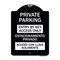 Signmission Entry by Key Access Estacionamiento Privado Acceso Con Llave Solamente Alum, 24" H, BW-1824-24092 A-DES-BW-1824-24092 - alternate 1